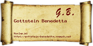 Gottstein Benedetta névjegykártya